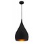 Fantasia RONIN hanglamp in druppelvorm, koffiebruin metaal met gouden binnenkant, Ø25 x H40 cm