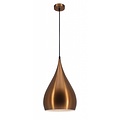Druppel hanglamp zwart, koper, koffiebruin 25 cm breed