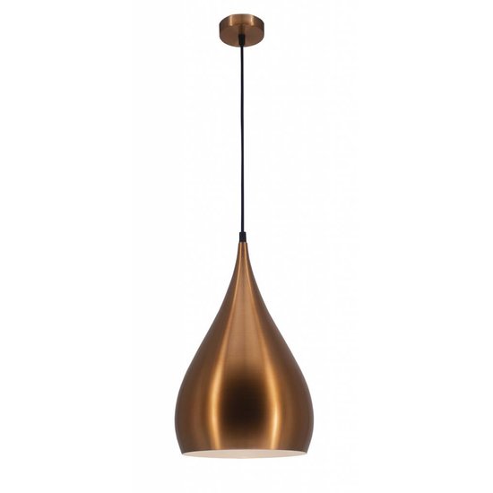 Tropfen-Hängelampe schwarz, kupfer, kaffeebraun 25 cm breit