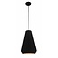 Fantasia Fantasia pendant lamp with conical shade in black metal and E27 fitting, diameter Ø20 cm, drop height up to 155.5 cm