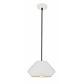 Fantasia conical pendant lamp in black metal, 240mm diameter, 1377mm total height, E27 socket, bulb not included