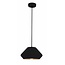 Fantasia conical pendant lamp in black metal, 240mm diameter, 1377mm total height, E27 socket, bulb not included