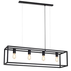 Lámpara colgante Fantasia Kago 4 luces cobre viejo, ruggine, negro 100 cm