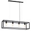 Fantasia Kago hanglamp met 4 E27-fittingen, staal in oud koper, ruggine en zwart, 100 x 25 cm, verstelbare kabels