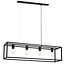 Fantasia Kago pendant lamp with 4 E27 sockets, steel in old copper, ruggine and black, 100 x 25 cm, adjustable cables