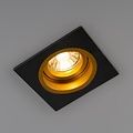 Einbaustrahler quadratisch schwarz gold GU10
