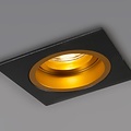 Einbaustrahler quadratisch schwarz gold GU10