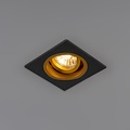 Einbaustrahler quadratisch schwarz gold GU10