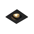 Einbaustrahler quadratisch schwarz gold GU10