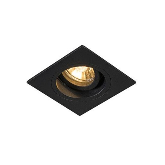 Einbaustrahler quadratisch schwarz gold GU10