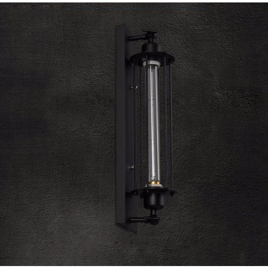 Applique vintage noire avec verre