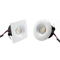 Downlight cutout 40 mm IP44 redondo, cuadrado 3W LED