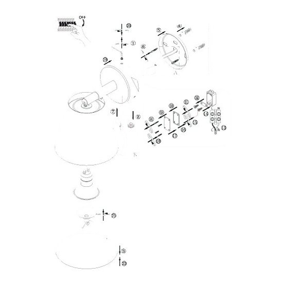 Badezimmerwandleuchte weiß oder grau drehbar 80° GU10 125mm Ø