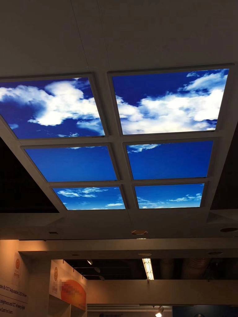 Plafond lumineux ciel LED 120x120cm (2x 60x120cm, 2x60W)