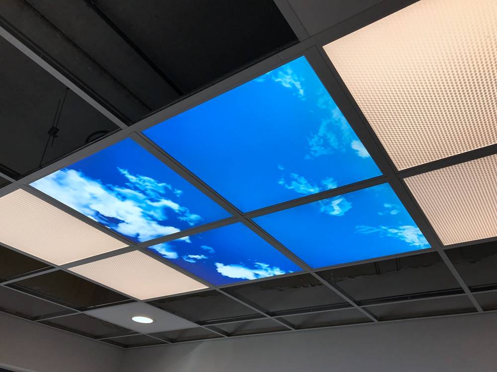 Plafond lumineux ciel LED 120x120cm (2x 60x120cm, 2x60W)