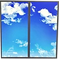 Plafond lumineux ciel LED 120x120cm (2x 60x120cm, 2x60W)