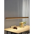 Büro-Hängeleuchte Holz 125, 185 cm LED dimmbar