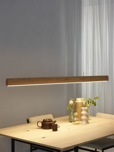 Verrassend Brede hanglamp hout 125 of 185 cm LED dimbaar | Myplanetled PB-85