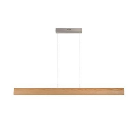 Büro-Hängeleuchte Holz 125, 185 cm LED dimmbar