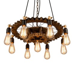 Lámpara de engranaje madera 65 cm (¡disponible de nuevo!)