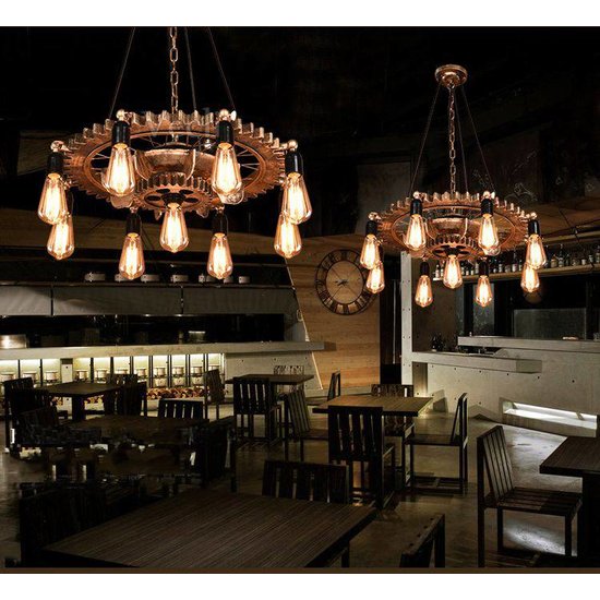 Tandwiel lamp hout 65 cm (opnieuw leverbaar!)