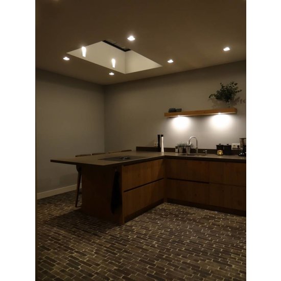 Trimless recessed spotlight square GU10 white/black