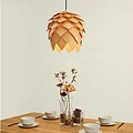 Bloem lamp hout 25 cm diameter