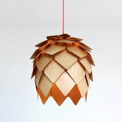 Bloem lamp hout 25 cm diameter