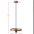 Luminaire suspendu vintage avec 6 roues pour éclairage LED