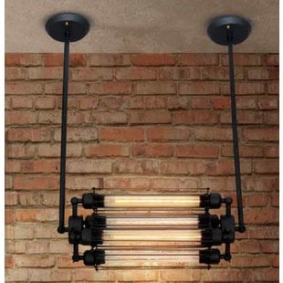Toro pendant light industrial black 550mm 4-light E27