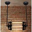 Homelighting Toro hanglamp industrieel zwart 550mm met 4 glazen kokers, 4x E27 fitting, lampen niet inbegrepen