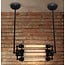 Homelighting Toro lámpara colgante industrial, negra, 550mm, 4 tubos de cristal con casquillo E27, bombillas no incluidas