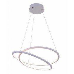 Plafonnier ou suspension dimmable LED cercles chromés - Blisko