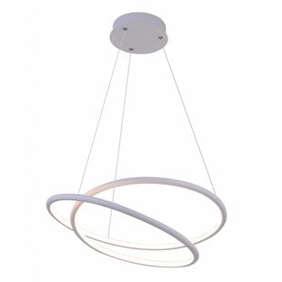 Boa lámpara colgante LED blanca, Ø52,5 cm, 47W regulable 3000K
