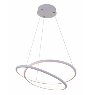 Lampe suspendue Spirale noire ou blanche 47W LED 52,5 cm