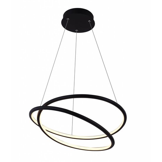 Spiral-Hängelampe schwarz oder weiß 47W LED 52,5 cm