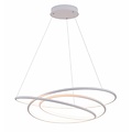 Fantasia BOA suspension LED, spirale en métal/plexi noir, Ø730mm, 88W LED intégrée, 3080 lumens, 3000K blanc chaud, dimmable