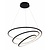 Lámpara colgante espiral LED blanca o negra 88W 73 cm