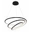 Fantasia BOA LED pendant lamp, spiral design in black metal/plexi, Ø730mm, 88W integrated LED, 3080 lumens, 3000K warm white, dimmable