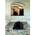 Fantasia BOA LED pendant lamp, spiral design in black metal/plexi, Ø730mm, 88W integrated LED, 3080 lumens, 3000K warm white, dimmable