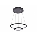 Lámpara colgante Fantasia Annu con 2 aros (Ø 40 y 30 cm), blanca, 36W LED, 1260 lúmenes, 3000K, regulable