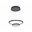 Hanglamp cirkels LED wit of zwart 36 W 40 cm