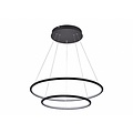 Lámpara circular LED blanca o negra 53 W 60 cm