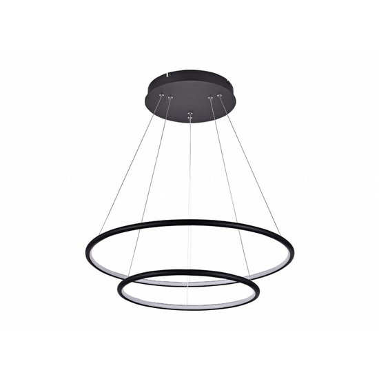 Fantasia Annu pendant light with 2 rings (40 and 60 cm), white, 53W SMD LED 3000K, 3445 lumens, dimmable, adjustable height