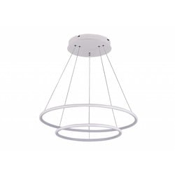 Annu hanglamp met 2 ringen, wit, 53W dimbaar, instelbare hoogte