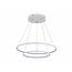 Fantasia Annu Pendelleuchte mit 2 runden Ringen (Ø40 und Ø60 cm), weiß Metall/Plexi, 53W SMD LED 3000K, 3445 Lumen, dimmbar