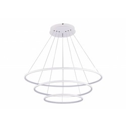 Lampe suspendue avec anneaux LED blanc ou noir 99 W 80 cm