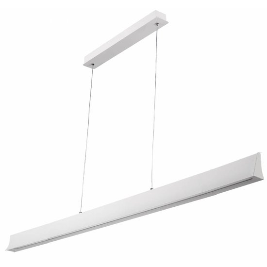 Lámpara colgante Fantasia Akari LED, 1800 mm de ancho, 36 W, 1600 lúmenes, blanco cálido (3000K), regulable, blanca