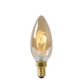 Lampe bougie filament ambre 3W LED