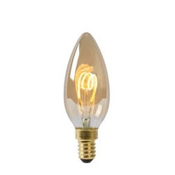 Lampe bougie filament ambre 3W LED